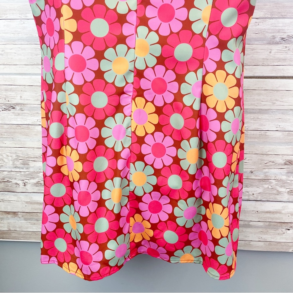 DOLLS KILL Sugar Thrillz Retro Floral Peter Pan Collar Mini Dress XXL - Picture 9 of 12